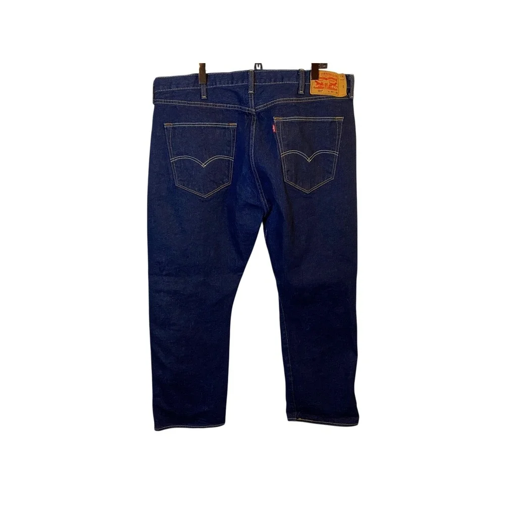 Levi Strauss 501 Jeans Mens 44x30 Dark Wash Cotton Button Fly
